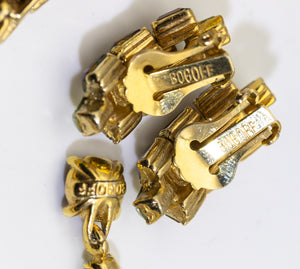 Vintage Signed Bogoff Necklace & Earrings Set - JD11180