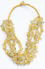 Load image into Gallery viewer, Four Strand Citrine Glass Beaded Necklace - JD11177