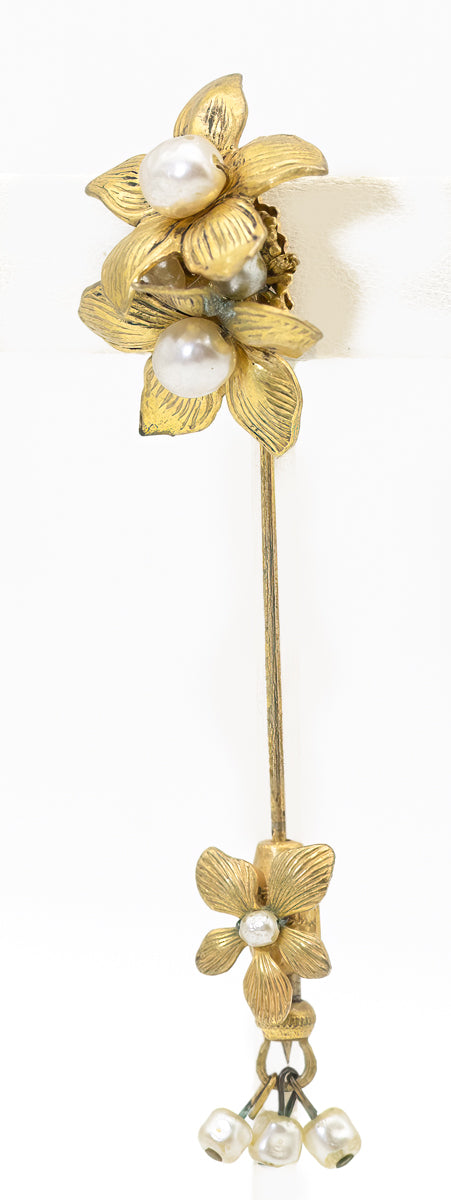 Early Miriam Haskell Floral Stick Pin - JD11217