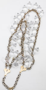 Vintage Cut Lucite Drop Necklace  - JD11188