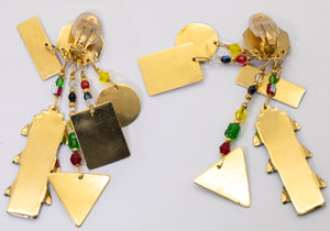 Vintage Lunch at the Ritz Signs Clip Earrings - JD11202