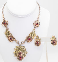 Load image into Gallery viewer, Signed McClelland-Barclay Sterling Deco Rare Necklace and Earring Set - JD11203