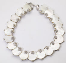 Load image into Gallery viewer, Vintage Deco Mother of Pearl Disk Necklace  - JD11205