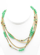 Load image into Gallery viewer, Vintage 1930s Deco Green Glass Necklace - JD11169