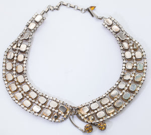 1930s Deco Rhinestone Collar Necklace - JD11206