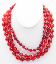 Load image into Gallery viewer, Vintage Red Crystal Choker Necklace - JD11207