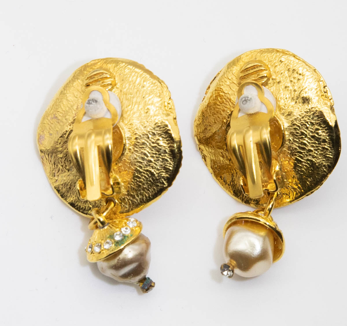 ✔️Paris Vintage earrings crystal shabbyイヤリング