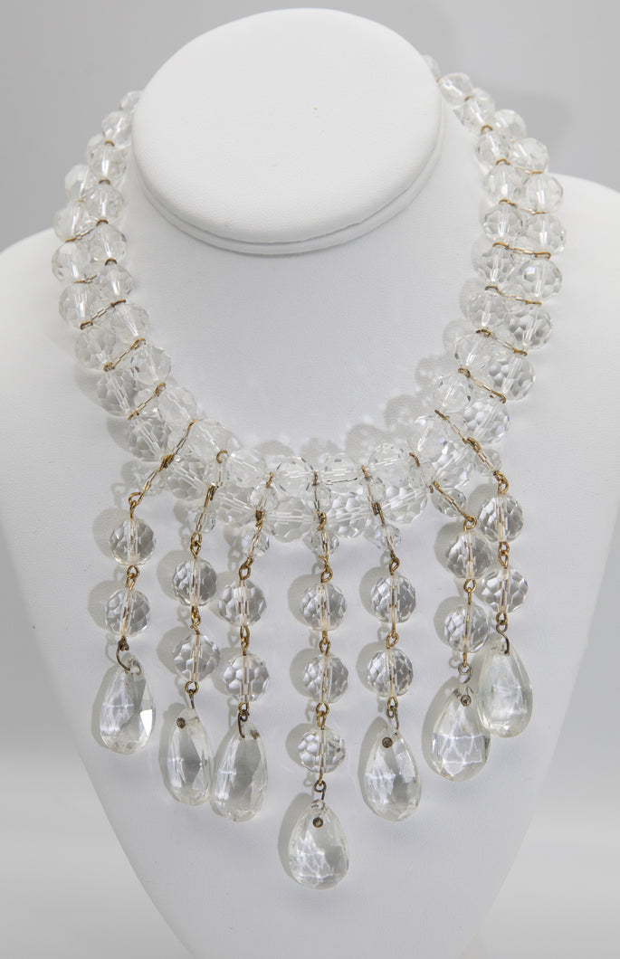 Impressive Vintage Deco Crystal Necklace - JD10625