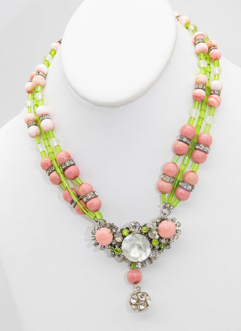 Unsigned Glass Masterpiece Necklace - JD10971