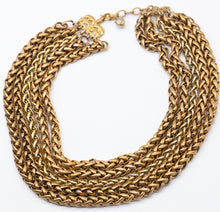 Load image into Gallery viewer, Vintage signed Chanel 1988 5 Rows Chain Necklace   - JD11266