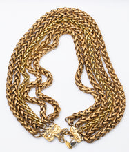 Load image into Gallery viewer, Vintage signed Chanel 1988 5 Rows Chain Necklace   - JD11266