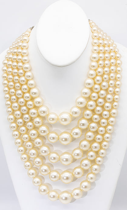 Vintage 5 Strand Faux Pearl Necklace  - JD11269 - SOLD OUT