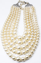 Load image into Gallery viewer, Vintage 5 Strand Faux Pearl Necklace  - JD11269 - SOLD OUT