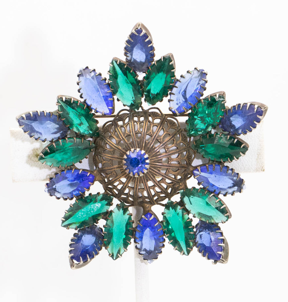 Chanel Vintage Gold Metal, Blue Gripoix, And Imitation Pearl Camellia  Flower Brooch, 1984-1992 Available For Immediate Sale At Sotheby's