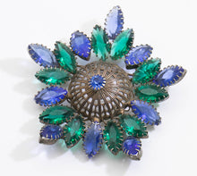 Load image into Gallery viewer, Vintage Deco Blue Green Rare Pin  - JD11152