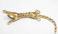 Load image into Gallery viewer, Vintage Articulated Leopard Rhinestone Bracelet - JD11107