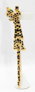 Vintage Articulated Enamel Leopard Brooch   - JD11045