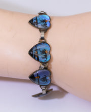 Load image into Gallery viewer, Vintage Collectible Butterfly Wing Heart Shaped Bracelet - JD11300