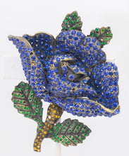 Load image into Gallery viewer, Large Contemporary Blue Rose Pin - JD11243