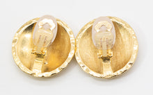 Load image into Gallery viewer, Signed Vintage Chanel Double C Quilted Clamp Earrings   - JD11254