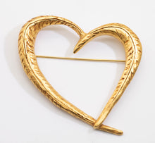 Load image into Gallery viewer, Vintage Christian La Croix Gold Toned Heart Pin - JD11150