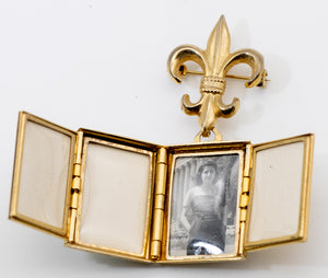 1950’s Multi-Paneled Pop-up Locket Pin - JD11239