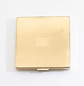 Vintage Signed Harriet Hubbard Ayer Gold Toned Compact - JD11091