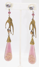 Load image into Gallery viewer, Vintage 1930s signed Czechoslovakia 5” Drop Earrings - JD11220