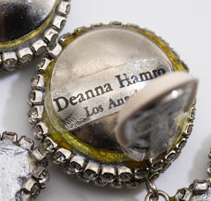 Vintage Deanna Hamro Glitzy Earrings Signed - JD11145