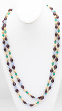Load image into Gallery viewer, Vintage Deco Glass and Pearl Rope Necklace - JD11144