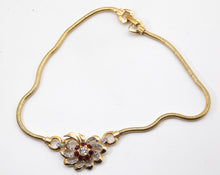 Load image into Gallery viewer, Vintage 1940s Red and Clear Rhinestone  Necklace  - JD11281