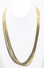 Load image into Gallery viewer, Vintage Faux Gold 10 Strand Necklace  - JD11290