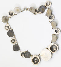 Load image into Gallery viewer, Vintage Faux Silver Necklace with Green Stones  - JD11288