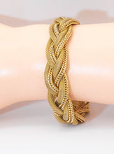 Load image into Gallery viewer, Vintage Grosse 1963 Textured Woven Chain Bracelet Germany  - JD11076