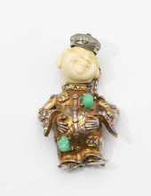 Load image into Gallery viewer, Vintage Famous Signed HAR Smiling Asian Man Brooch - JD11119