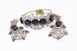 Vintage Husar D. Earring and Clamper Bracelet Set  - JD11274