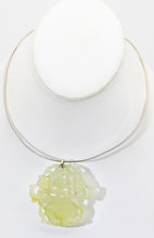 Load image into Gallery viewer, Vintage Jade Carved Basket Pendant on Sterling Silver Collar  - JD11304