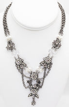 Load image into Gallery viewer, Vintage Kirks Folly Silver Toned Crystal Pearl Necklace - JD11283