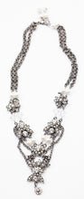 Load image into Gallery viewer, Vintage Kirks Folly Silver Toned Crystal Pearl Necklace - JD11283