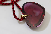 Load image into Gallery viewer, Lalique Red Crystal Heart Necklace - JD11296