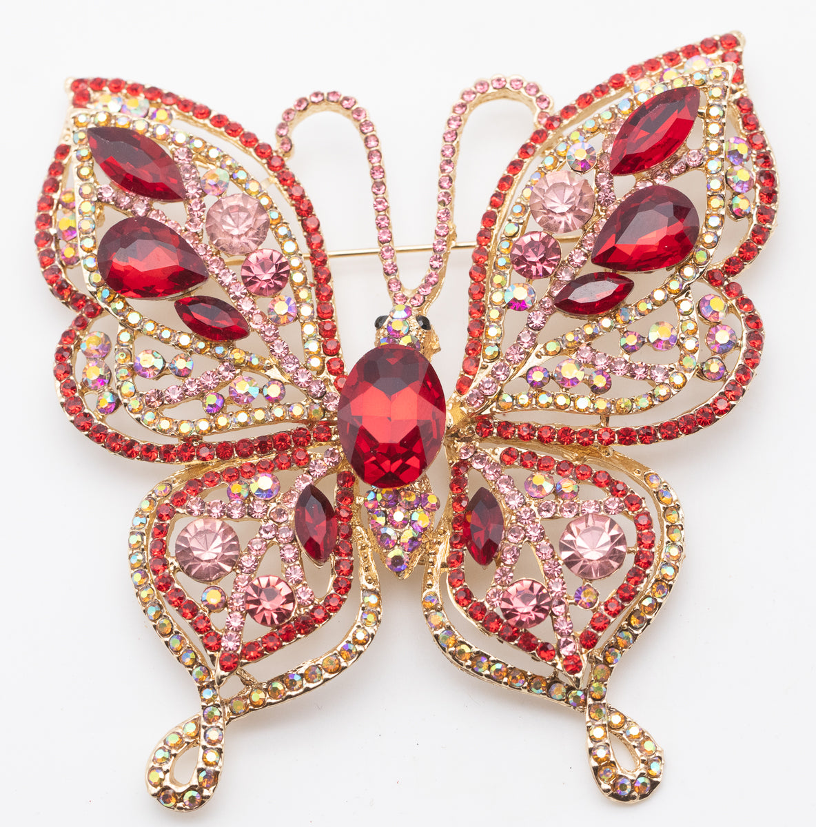 Popular Jeweled Wings Sterling Silver Butterfly Brooch