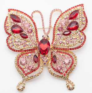 Immense Rhinestone Butterfly Pin  - JD11280