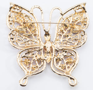 Immense Rhinestone Butterfly Pin  - JD11280