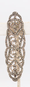 Vintage Marcasite Deco Sterling silver Pin - JD11252