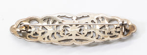 Vintage Marcasite Deco Sterling silver Pin - JD11252