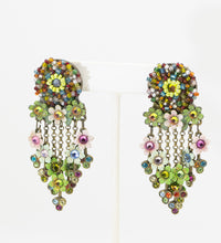 Load image into Gallery viewer, Signed Large Multicolored Negrin Rare Earrings  - JD11294