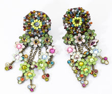 Load image into Gallery viewer, Signed Large Multicolored Negrin Rare Earrings  - JD11294