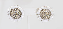 Load image into Gallery viewer, Vintage Miriam Haskell Rose Montee and White Glass Earrings - JD11135