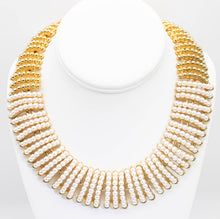 Load image into Gallery viewer, Vintage Signed Napier Rare Faux Gold and Pearl Necklace - JD11134