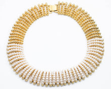 Load image into Gallery viewer, Vintage Signed Napier Rare Faux Gold and Pearl Necklace - JD11134